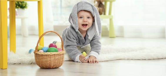 Das erste Ostern mit Baby mit sinnvollen Nest-Ideen