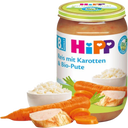 HiPP Bio Menü Reis mit Karotten und Bio-Pute - 220 g