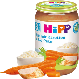 HiPP Bio Menü Reis mit Karotten und Bio-Pute - 220 g