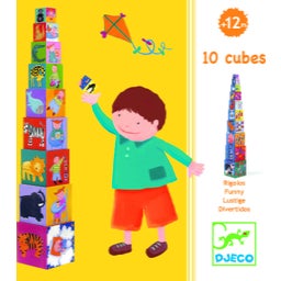 Djeco 10 Lustige Blocks Stapelturm - 1 Stk