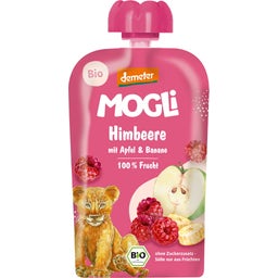 MOGLi Bio Himbeere Rhabarber Quetschie - 100 g