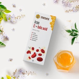 Medex Eisen, Vitamin C + Folsäure Sirup - 150 ml