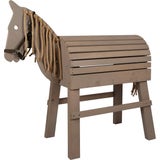 small foot Holzpferd grau