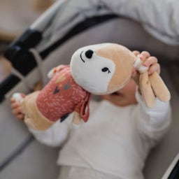 Rock my Sleep Ivy die Häsin – Spieluhr mit Geschenkset - 1 Set mit Stofftier, Musikplayer, Datenkabel, Geschenkbox, Glückwunschkarte, Batterien, Gutschein für ein Schlaflied, Anleitung