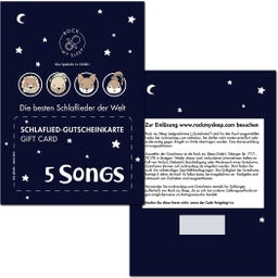 Rock my Sleep Liedpaket: 5 Songs Geschenkkarte - 1 Stk