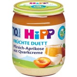 Bio Fr&uuml;chte-Duett Pfirsich-Aprikose mit Quarkcreme