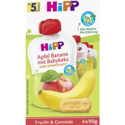 Bio Quetschbeutel Apfel Banane mit Babykeks - 360 g