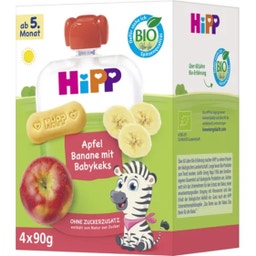 Bio Quetschbeutel Apfel Banane mit Babykeks - 360 g