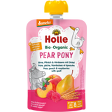 Bio Fruchtpüree "Pear Pony - Pouchy mit Birne, Pfirsich & Himbeere mit Dinkel"