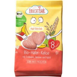 Bio-Hafer-Kekse mit Erdbeere-Banane-Apfel - 100 g