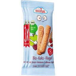 Bio Keks-Riegel mit Dinkel, Himbeere-Erdbeere-Apfel - 90 g
