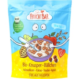 Bio Knusper Bällchen Hafervollkorn Kakao-Traube-Apfel - 125 g