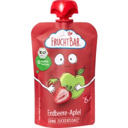 FruchtBar Bio Quetschie Erdbeere-Apfel - 100 g