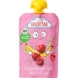 Snack da Spremere Bio - Ciliegia, Banana e Semolino - 100 g