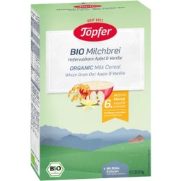 Bio Milchbrei Hafervollkorn Apfel & Vanille - 200 g