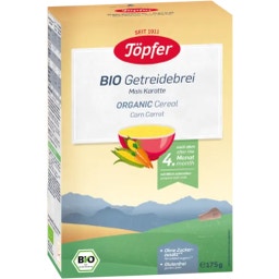 Töpfer Bio Getreidebrei Mais Karotte - 175 g