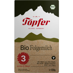 Töpfer Bio Folgemilch auf Kuhmilchbasis 3 - 600 g