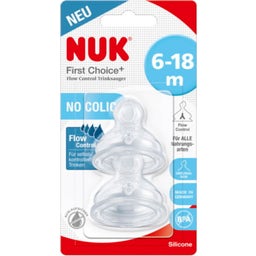 NUK First Choice+ Flow Control Trinksauger - 2 Stk