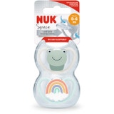 NUK Schnuller Space Frosch/Regenbogen