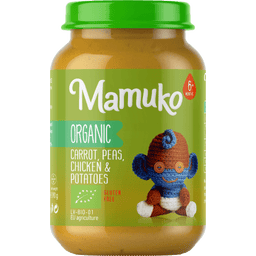 Bio Karotte, Erbse, Hähnchen & Kartoffeln Baby-Menü - 190 g