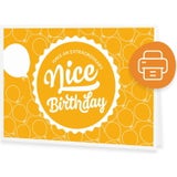 "Nice Birthday" Gutschein zum Selberdrucken