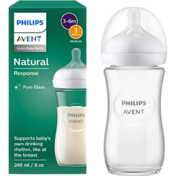 Philips Avent Babyflasche Natural Response aus Glas - 1 Stk