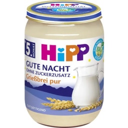 Bio Babygläschen Gute Nacht Grießbrei pur - 190 g