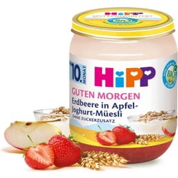 Bio Babygläschen Guten Morgen Erdbeere in Apfel-Joghurt-Müesli - 160 g