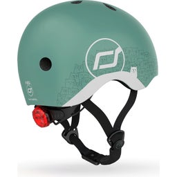 Scoot and Ride Helm Reflective XXS  - reflective forest