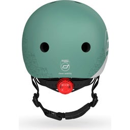 Scoot and Ride Helm Reflective XXS  - reflective forest