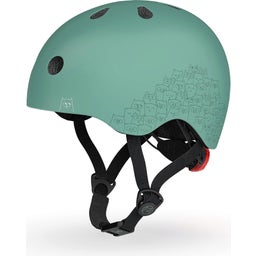 Scoot and Ride Helm Reflective XXS  - reflective forest