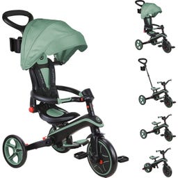 Globber Explorer Trike Foldable 4in1 - olivgrün