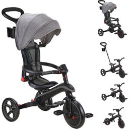 Globber Explorer Trike Foldable 4in1 - black-grey