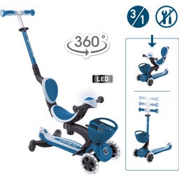 Globber Go-Up Baby 360 Lights - petrol-hellblau
