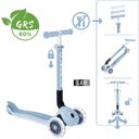 Globber Scooter Junior Foldable Lights Eco - blaubeere