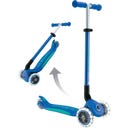 Globber Scooter Primo Foldable Plus Lights - dunkelblau-türkis