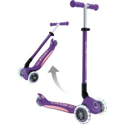 Globber Scooter Primo Foldable Plus Lights - lila-pastellrosa