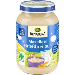 Alnatura Bio Baby Abendbrei Grießbrei pur - 190 g