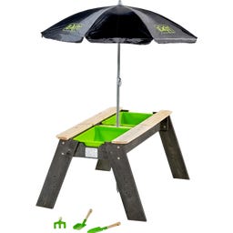 Aksent Sand- & Wassertisch mit Sonnenschirm & Gartenwerkzeugen - 1 Stk