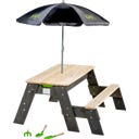 Aksent Sand-, Wasser- & Picknicktisch (1 Bank) mit Sonnenschirm & Gartenwerkzeugen - 1 Set