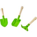 Aksent Sand-, Wasser- & Picknicktisch (1 Bank) mit Sonnenschirm & Gartenwerkzeugen - 1 Set