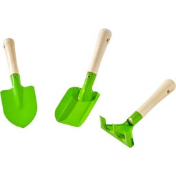 Aksent Sand-, Wasser- & Picknicktisch (1 Bank) mit Sonnenschirm & Gartenwerkzeugen - 1 Set