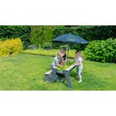 Aksent Sand-, Wasser- & Picknicktisch (1 Bank) mit Sonnenschirm & Gartenwerkzeugen - 1 Set