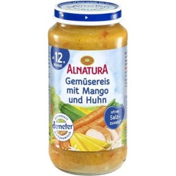 Bio Babygläschen Gemüsereis mit Mango und Huhn - 250 g
