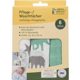 Grünspecht Waschtücher Pflege - 6 Stück