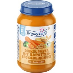 Bio Dinkelpasta mit Karotten-Brokkoligemüse - 190 g