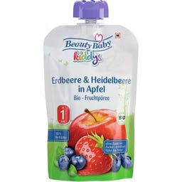 Beauty Baby Kiddys Bio Quetschie - Erdbeere & Heidelbeere in Apfel