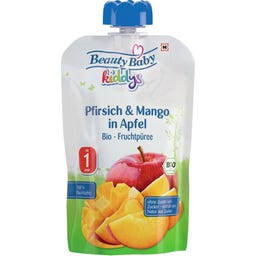 Beauty Baby Kiddys Organic Fruit Purée Pouch - Peach and mango in apple