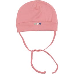 Mütze zum Binden 2er-Pack rosa - 0-6 Monate