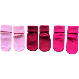 Umschlagsocken Girl 3er-Pack rosa - 74-80